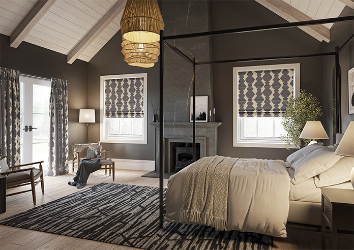 Construct, Warm Black - Motorised Roman Blind - Image 6